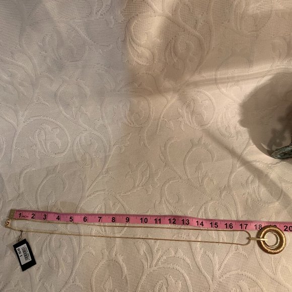 Ballet Wrapped Gold Circular Statement Necklace - Picture 5 of 6